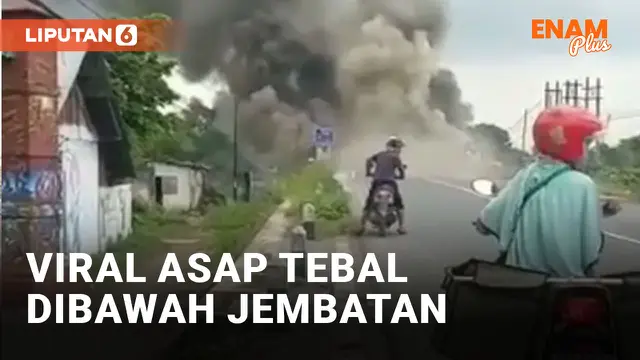 VIDEO: Asap Tebal Muncul dari Bawah Jembatan, Ada Apa?