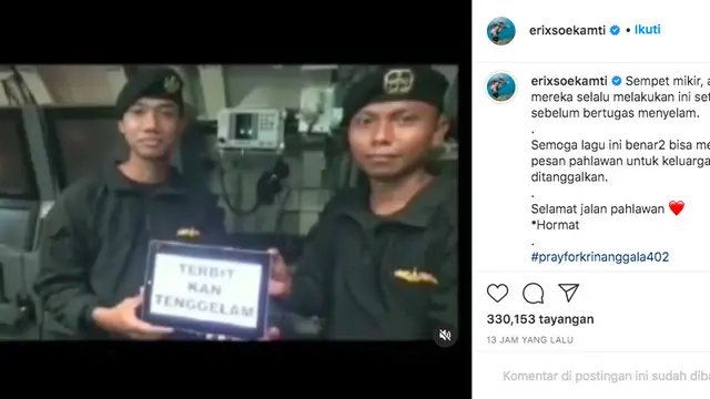 Lagu Endank Soekamti Dibawakan Awak KRI Nanggala 402