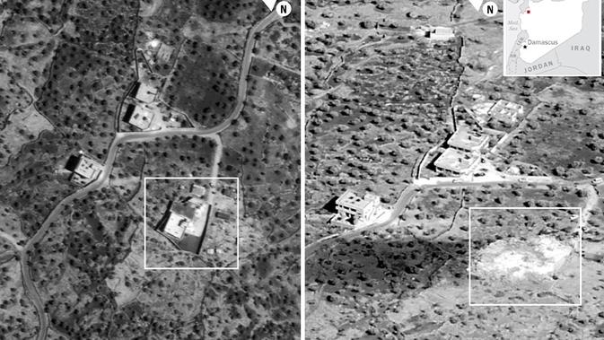 Kementerian Pertahanan AS atau Pentagon merilis foto seputar operasi penyerbuan kompleks persembunyian pemimpin ISIS Abu Bakr al-Baghdadi di Suriah. Teroris paling dicari itu bunuh diri dengan rompi peledak ketika hendak ditangkap. (Pentagon / AP)