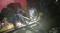 Barang bukti penyerangan petani KUD Iyo Basamo di Desa Terantang, Kecamatan Tambang, Kabupaten Kampar. (Liputan6.com/M Syukur)