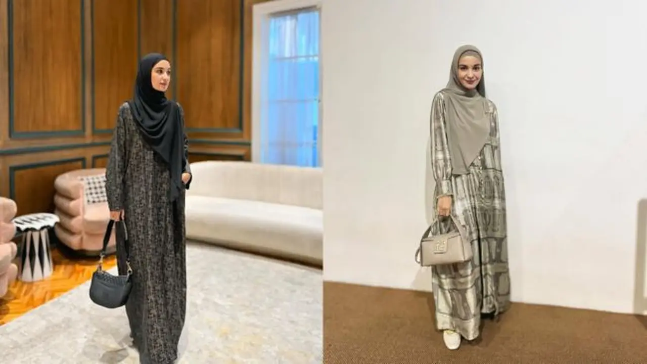 Gamis Motif ala Shireen Sungkar (Foto: Instagram @shireensungkar)