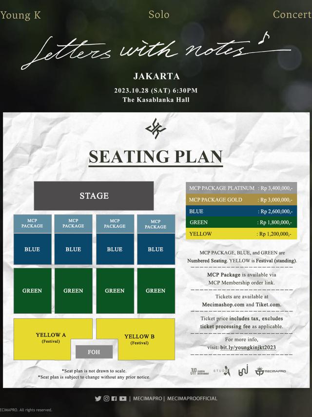 Informasi Tiket Konser Young-K Day6 di Jakarta