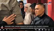 Seorang emak-emak yang kerap memaksa meminta sumbangan ke warga akhirnya diamankan petugas Satpol PP di Kota Bogor, Jawa Barat&nbsp;pada Minggu 28 April 2024. (YouTube Liputan6)