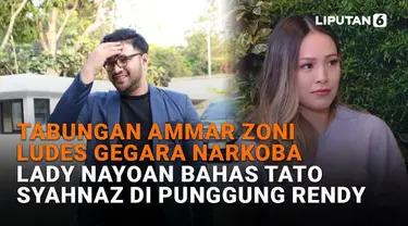 Mulai dari tabungan Ammar Zoni ludes gegara narkoba hingga Lady Nayoan bahas tato Syahnaz di punggung Rendy, berikut sejumlah berita menarik News Flash Showbiz Liputan6.com.