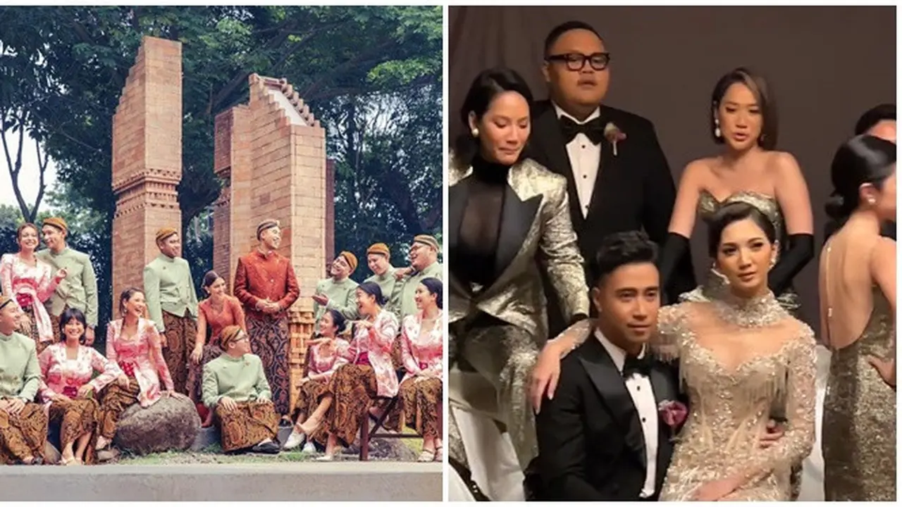 6 Potret Bridesmaid dan Groomsmen Vidi Aldiano-Sheila Dara, Tampil Memukau