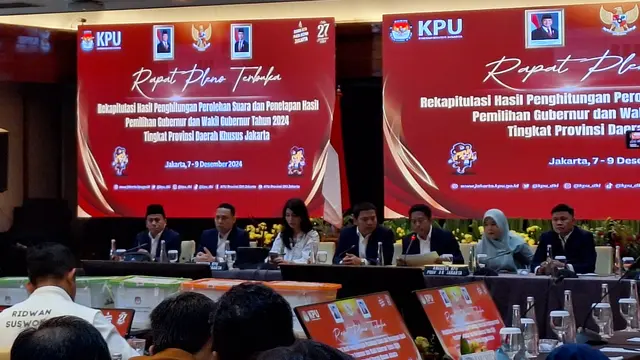 KPU Umumkan Hasil Rekapitulasi Pilgub Jakarta