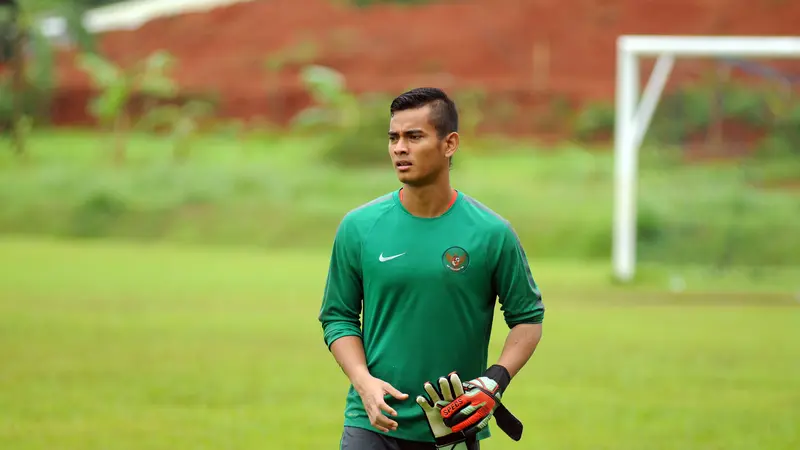 Kiper Timnas Indonesia U-22, Ravi Murdianto. (Liputan6.com/Helmi Fithriansyah)