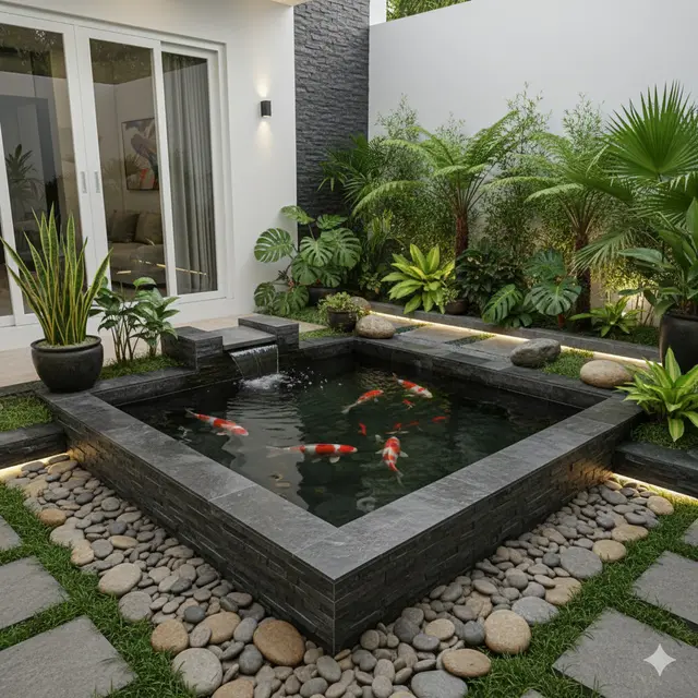 Denah Rumah Type 21 dengan Taman Mini