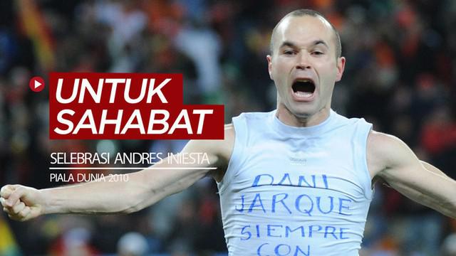 Berita video mengenang selebrasi legenda Barcelona dan Timnas Spanyol yang berulang tahun pada hari ini, 11 April 2020, Andres Iniesta, yang dipersembahkan untuk sahabatnya.