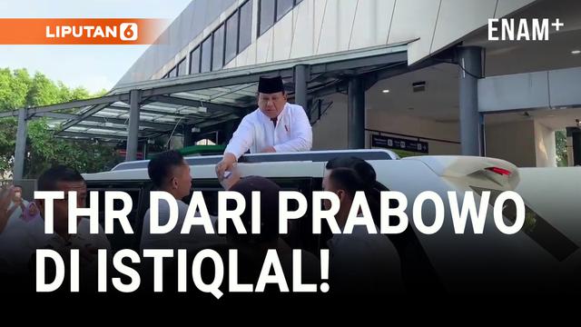 Naik Maung, Prabowo Bagi-bagi THR Usai Sholat Idul Adha