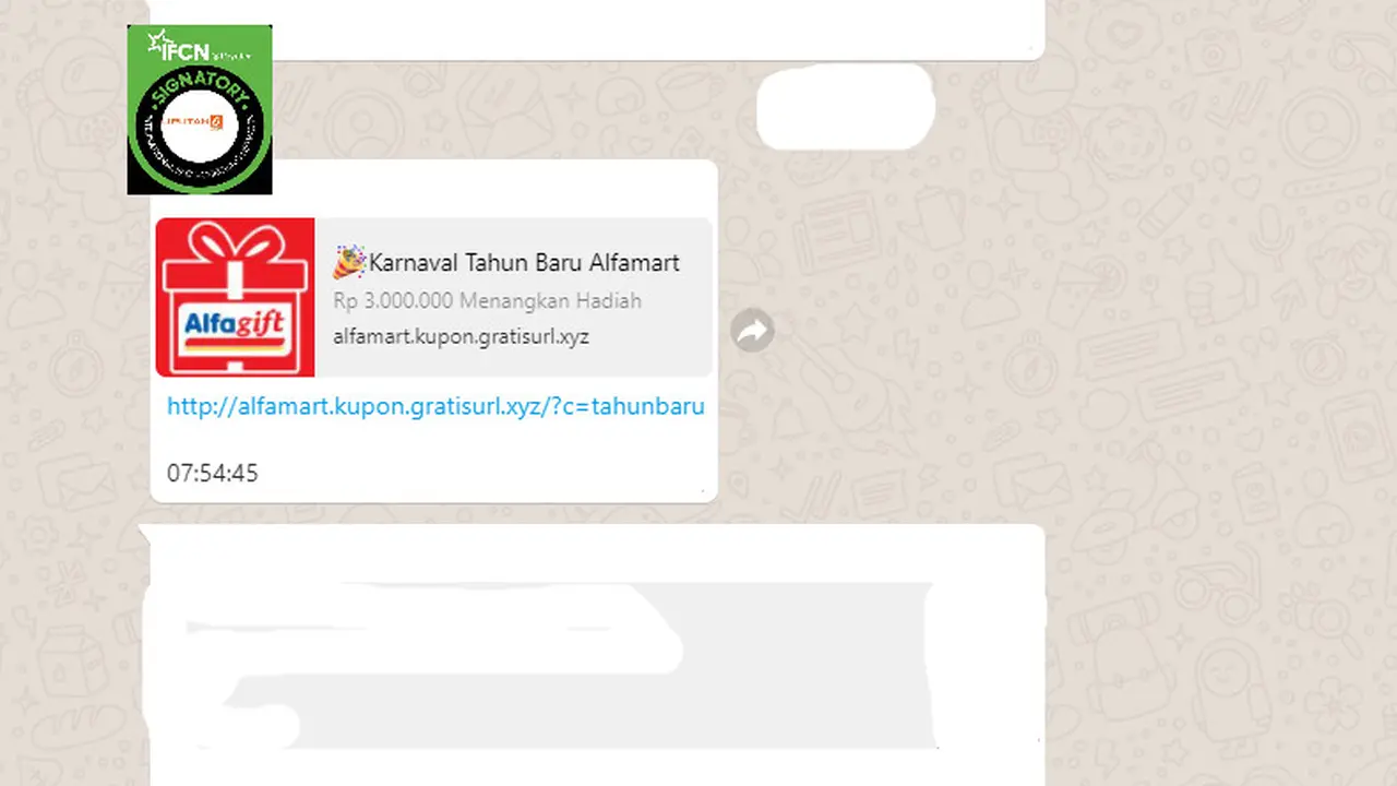 Cek Fakta Liputan6.com menelusuri informasi karnaval tahun baru Alfamart bagikan kupon Rp 3 juta