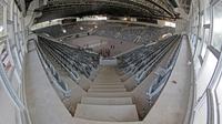 Suasana venue Istora Senayan yang menjadi tempat perhelatan bulutangkis Asian Games 2018, (04/10/2017). Istora Senayan kini dalam tahap akhir pengerjaan. (Bola.com/Nicklas Hanoatubun)