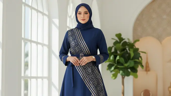 Model Gamis Abaya Motif Terbaru 2025