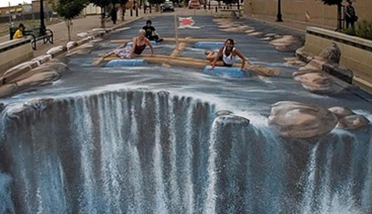 Lukisan 3D Di Jalan Ini Keren Banget Awas Tertipu Ladies Fashion