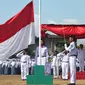 Ilustrasi bendera Indonesia, nasionalisme, upacara bendera. (Photo by Mufid Majnun on Unsplash)