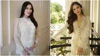 Adu gaya Aaliyah Massaid vs Mahalini pakai baju Lebaran. (dok. Instagram @aaliyah.massaid @mahaliniraharja)