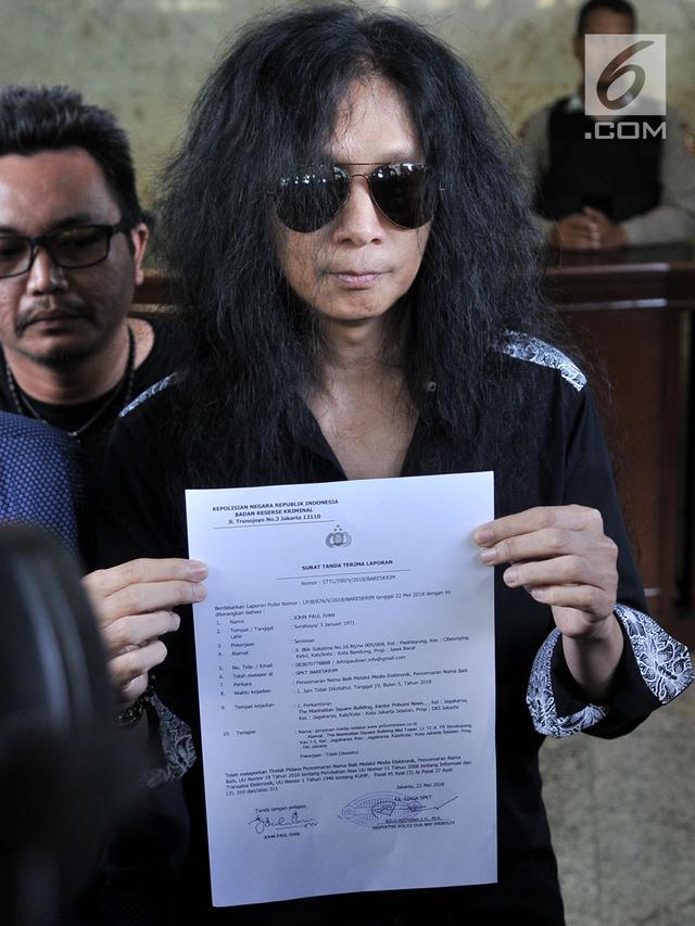 Dituding Buat Lagu 2019 Ganti Presiden, John Paul Ivan Lapor Polisi