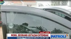 Peluru mengenai kaca jendela kanan hingga mengalami retak, namun tak sampai menembus ke dalam mobil.