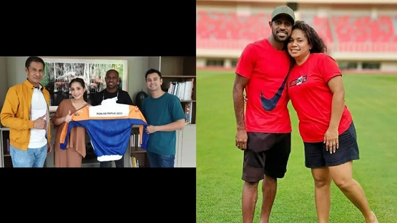 Jadi Duta PON XX Papua, Ini 6 Potret Kebersamaan Boaz Solossa dan Sang Istri