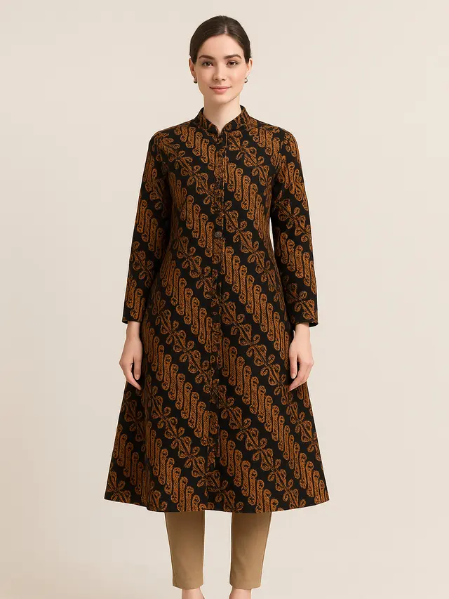 Model Tunik Batik Panjang Kekinian yang Lagi Tren