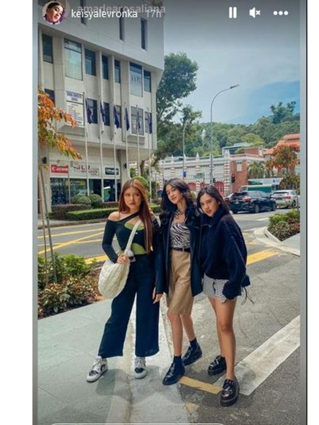 6 Potret Keseruan Ziva Magnolya, Tiara Andini dan Keisya Levronka di Singapura