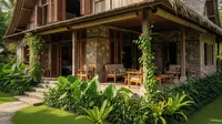 5 Model Rumah Desa dengan Kombinasi Material Kayu dan Batu Alam