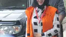 Bupati (nonaktif) Kutai Kartanegara, Rita Widyasari mendatangi Gedung KPK untuk menjalani pemeriksaan, Jakarta, Selasa (30/1). KPK terus mendalami terkait penerimaan dan kepemilikan aset Rita Widyasari. (Liputan6.com/Herman Zakharia)