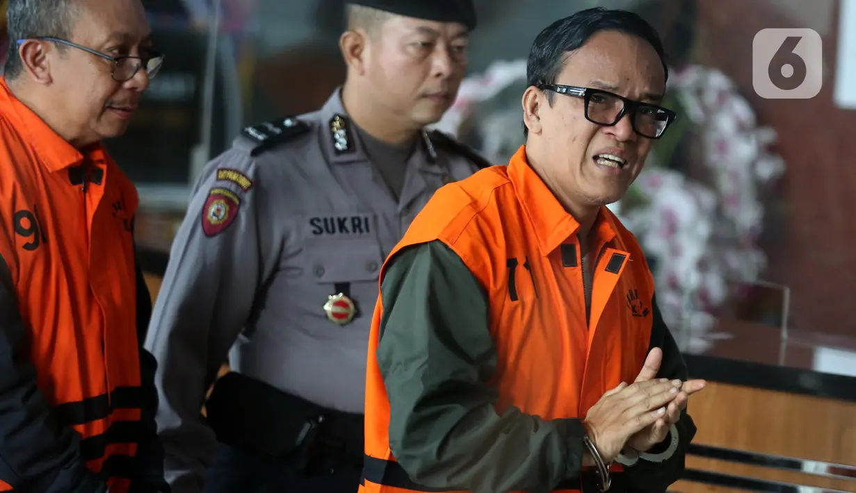 Immanuel Ebenezer ditahan bersama sepuluh tersangka lainnya. (Liputan6.com/Helmi Fithriansyah)