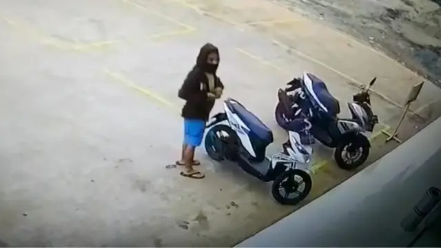 Pelaku pencurian motor Robby Purba (https://www.instagram.com/p/CAsIc1UlfGR/)
