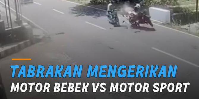 VIDEO: Viral Tabrakan Mengerikan Motor Bebek vs Motor Sport di Temanggung