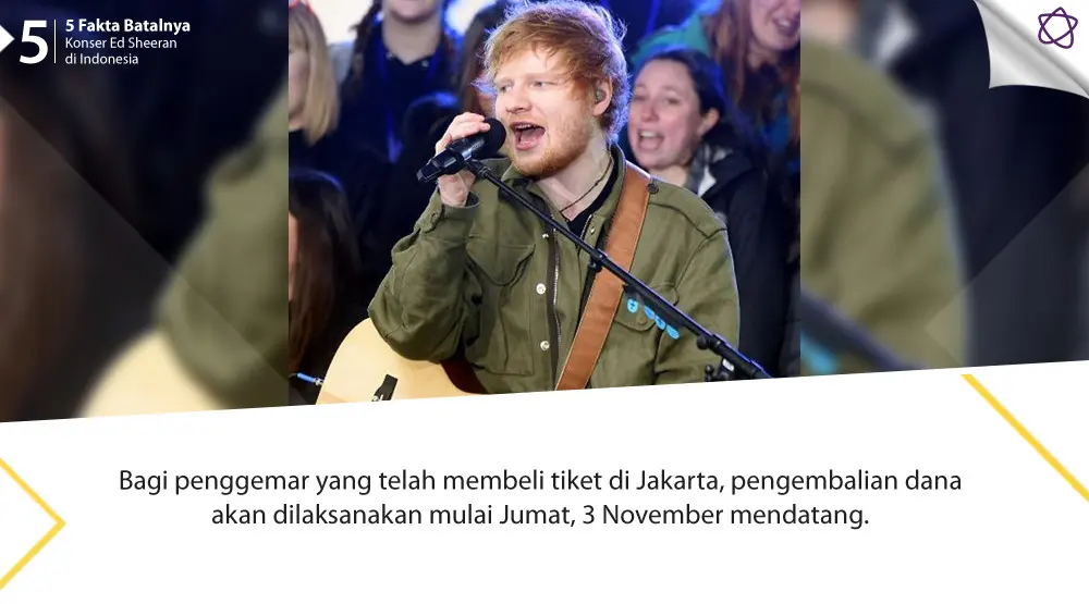 5 Fakta Batalnya Konser Ed Sheeran di Indonesia. (Foto: AFP/JAMIE MCCARTHY/GETTY IMAGES NORTH AMERICA, Desain: Nurman Abdul Hakim/Bintang.com)