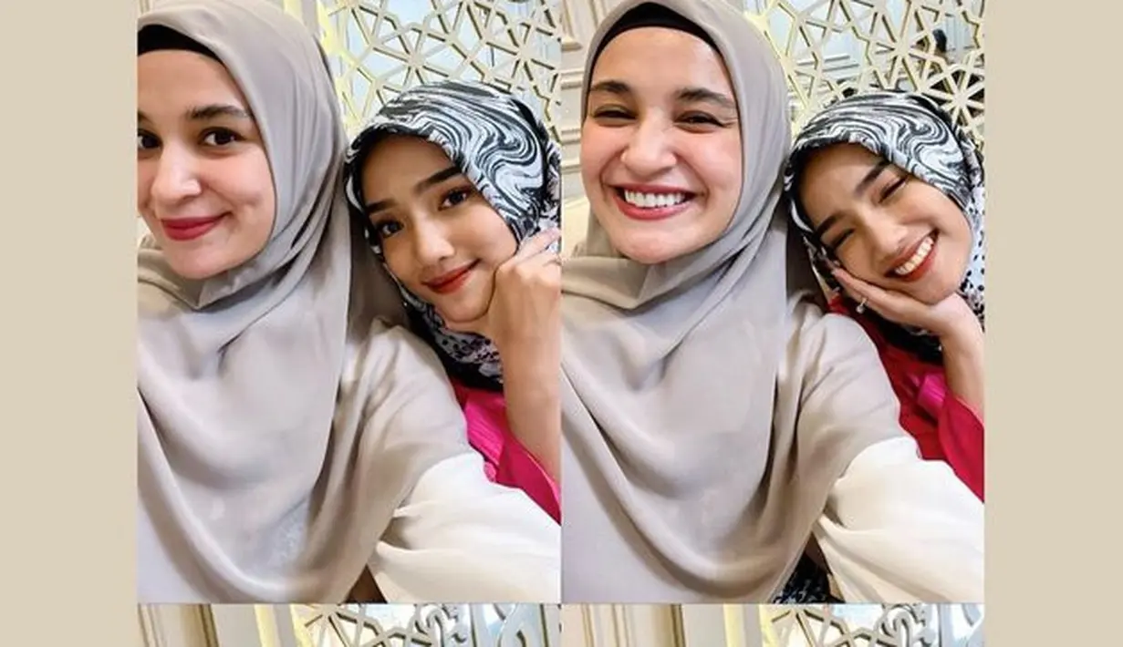 Dengan balutan hijab dan senyuman manis, Fuji mendapat banyak pujian dari netizen. KLovers suka nggak Fuji pakai hijab?(Instagram.com/fuji_an)