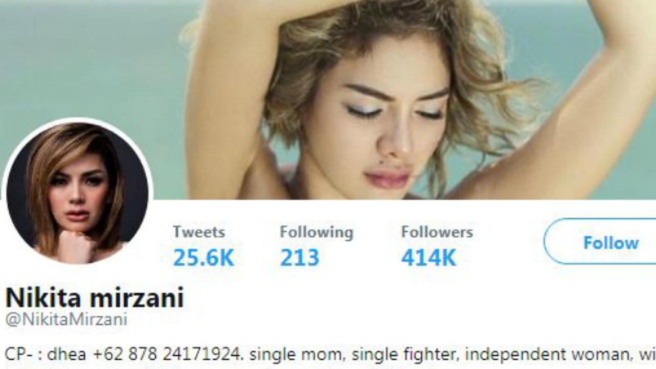 Akun Twitter Nikita Mirzani. 