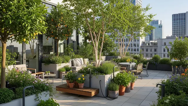 Desain Urban Garden dengan Pohon Buah Tahan Panas/Gemini AI