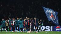 Hingga akhir pertandingan, skor 3-1 untuk keunggulan Paris Saint-Germain tidak berubah. (FRANCK FIFE/AFP)