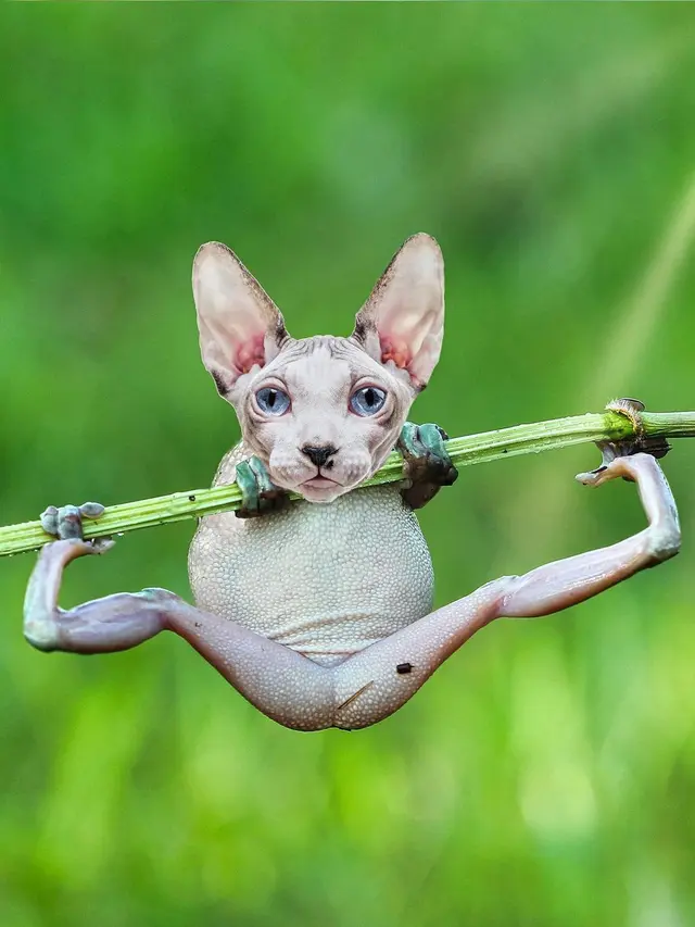 6 Editan Foto Katak dan Hewan Lain Ini Tampak Aneh, Kocak