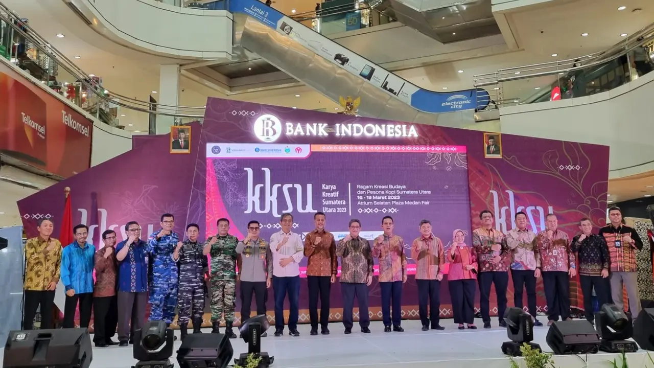 Bank Indonesia (BI) menggelar kegiatan Karya Kreatif Sumatera Utara (KKSU) yang berkolaborasi dengan berbagai pihak untuk memajukan usaha mikro kecil dan menengah (UMKM) serta ekonomi kreatif pada tanggal 16-19 Maret 2023 (Istimewa)