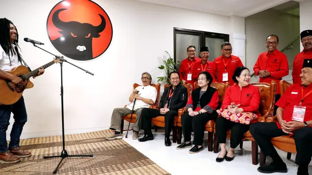 Ketua Umum PDIP Megawati Soekarnoputri di sela-sela Rakernas III PDIP, Rabu (7/6/2023).