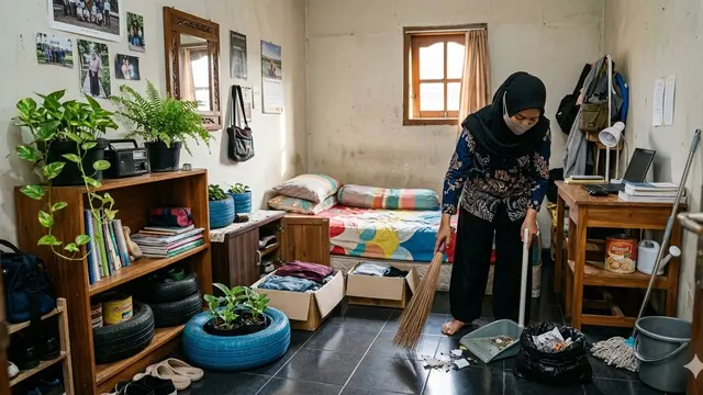 Tips Membersihkan Kamar Kos Sebelum Liburan
