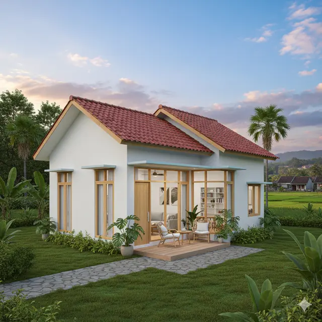 Rumah Gaya Skandinavia Tropis