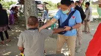 Pemijat timnas pencak silat beraksi di Sulawesi Tengah (Dok. Tim Prabowo-Sandiaga Uno )