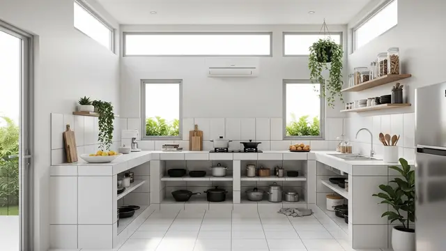 Inspirasi Dapur Kecil yang Tidak Mudah Berjamur di Musim Hujan/Foto: Generated AI