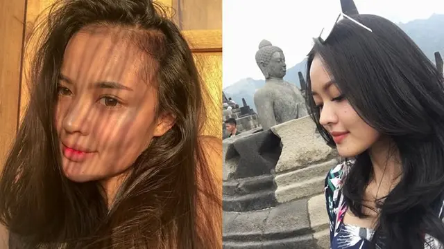 Mengabadikan potret dirinya dengan selfie