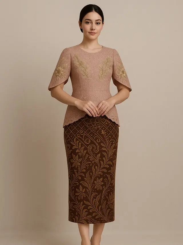 Model Batik Brokat Lengan Tulip Terbaru 2025