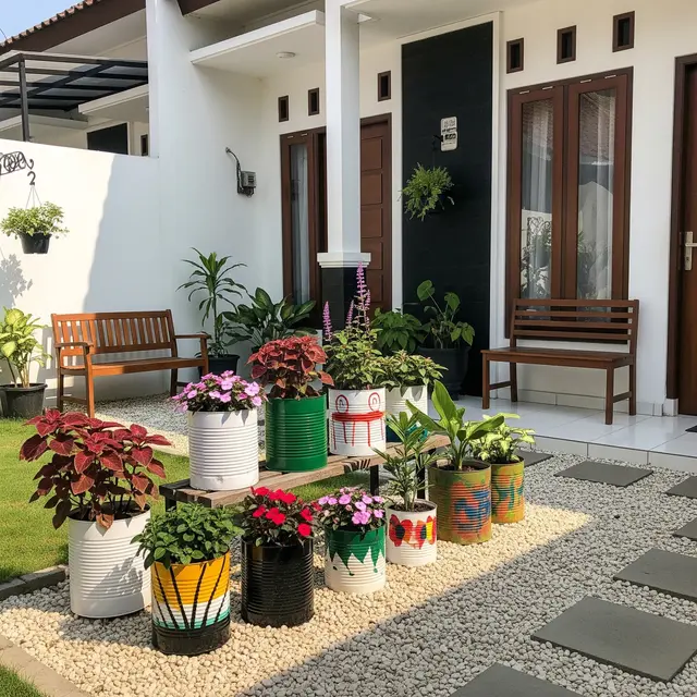 9 Transformasi Barang Bekas Jadi Kebun Cantik di Rumah