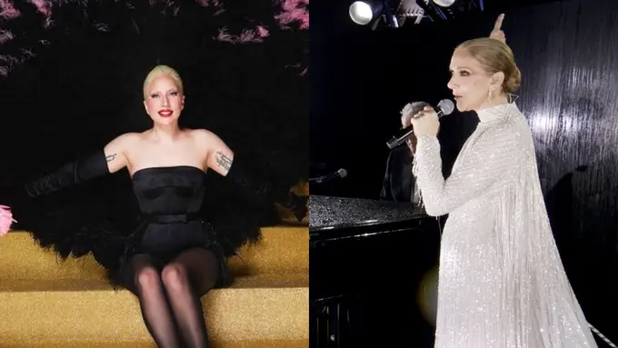 Tampilan Kontras Lady Gaga dan Celine Dion Kenakan Gaun Dior Buka Gelaran Olimpiade Paris 2024