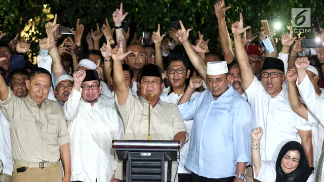 Deklarasikan Kemenangan Prabowo Subianto Meyakini Pimpin Bangsa Indonesia