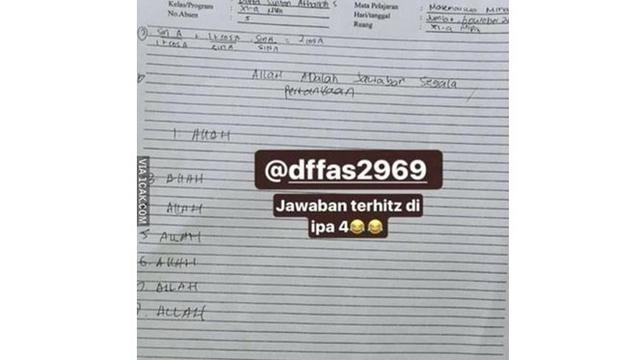 6 Jawaban Murid Pasrah di Soal Ulangan Esai  Ini Bikin Elus 