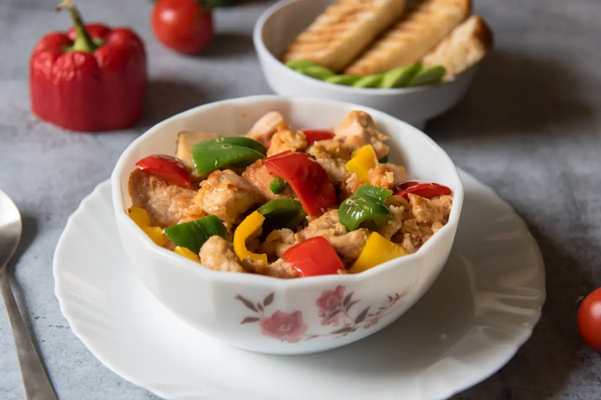 ayam tauco pelangi paprika