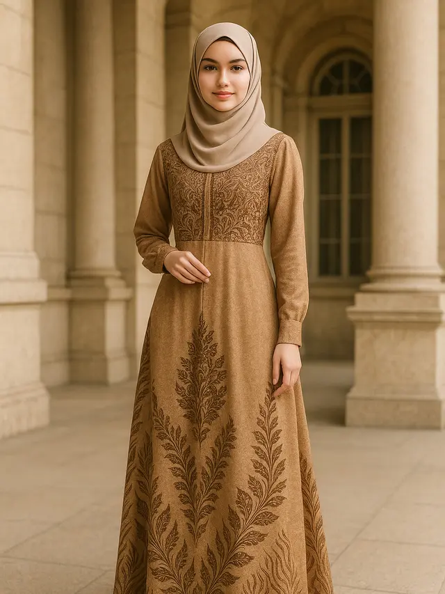 Model Baju Batik Syar’i Elegan Motif Klasik